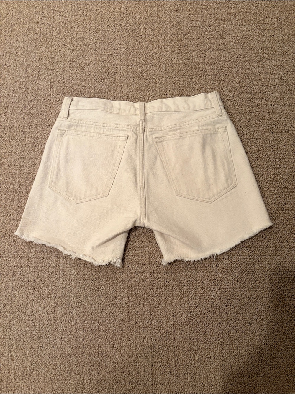 imogene + willie Cream Raw-Hem Denim Shorts - Picture 2 of 7